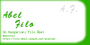 abel filo business card